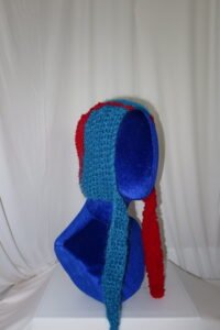red and blue bonnet